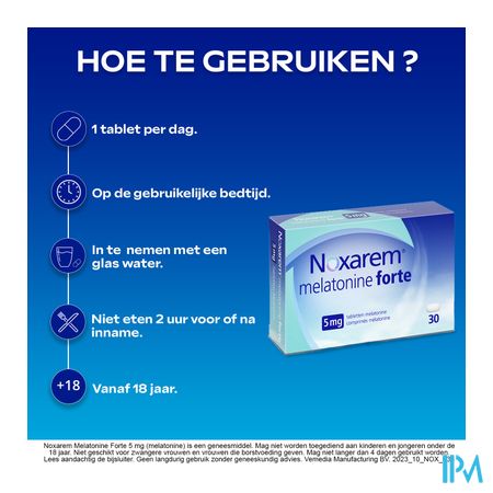 Noxarem Melatonine Forte 5mg Comp 30 12