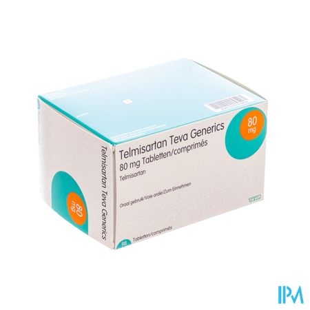Telmisartan 80mg Teva Tabl 98 1