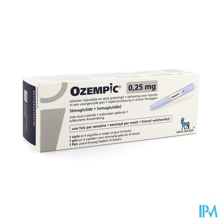 Ozempic 0,25mg Sol Inj 1,5ml Voorgev.pen 1 + 4 Nld