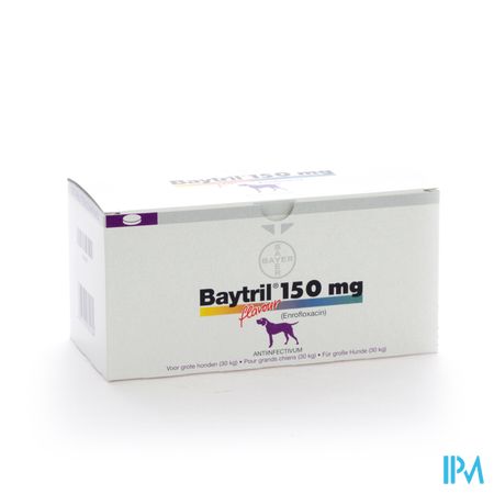 Baytril Flavour Hond/kat Tabl 100 X 150mg