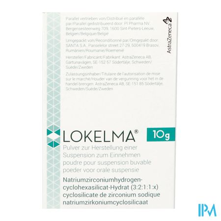 Lokelma 10g Pi Pharma Pdr Orale Susp Zakje 30 Pip 2