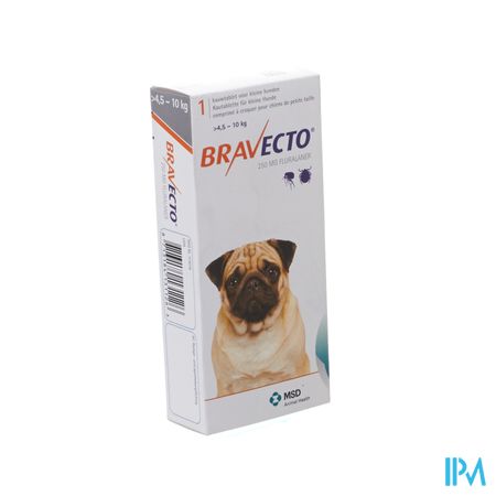Bravecto Kauwtabletten Hond 1x 250,0mg 2