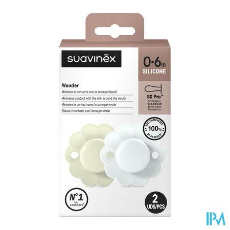 Suavinex Wonder Soother Sili.rev.0-6m Aquablue Duo 1