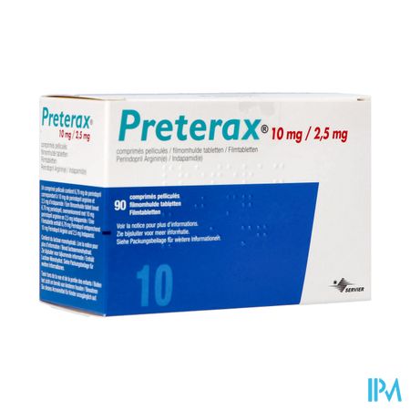 Preterax 10mg/2,5mg Impexeco Filmomh Tabl 90 Pip