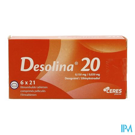 Desolina 20 0,020mg/0,150mg Comp 6 X 21 1