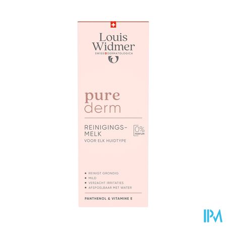 Widmer Purederm Reinigingsmelk Zonder Parfum 200ml