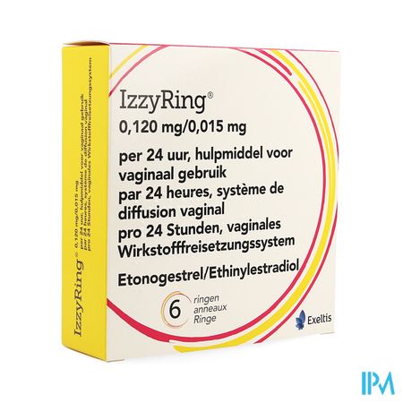 Izzyring 0,120mg/0,015mg 24u Vaginale Ring 6