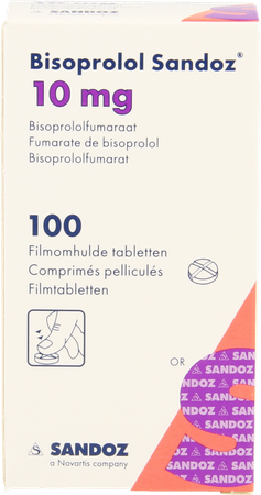 Bisoprolol Sandoz 10,0mg Pot Film.tabl 100x10,0mg 5