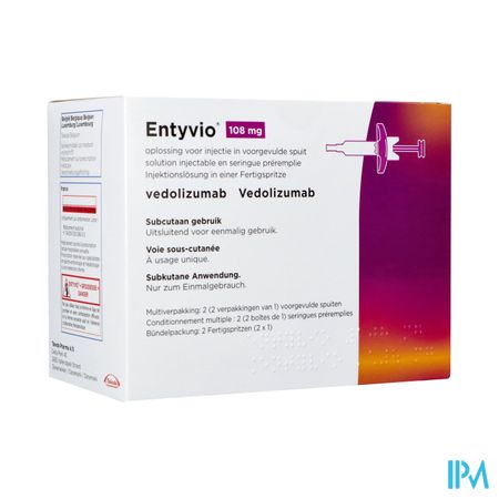 Entyvio 108mg Sol Inj Voorgevulde Spuit 2