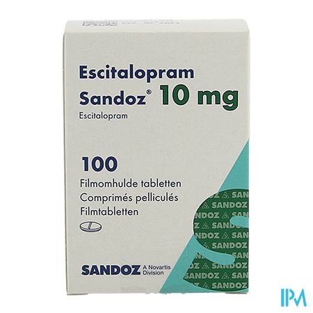 Escitalopram Sandoz 10mg Comp Pell 100 X 10mg 2