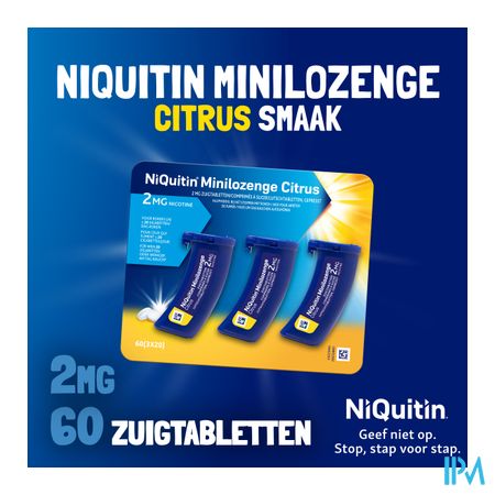 Niquitin Minilozenge Citrus 2mg Zuigtabl 60
