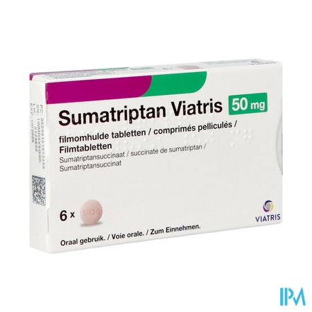 Sumatriptan Viatris 50mg Tabl 6