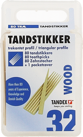 Tandex Toothpicks Wood 80 3