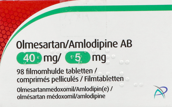 Olmesartan Amlodipine Ab 40/ 5mg Comp Pell 98 1