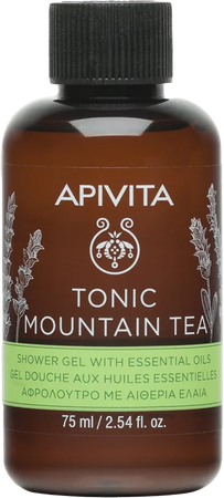 Apivita Tonic Mountain Tea Shower Gel Ess Oil 75ml 1