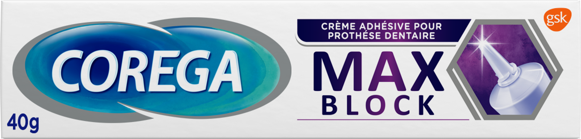 Corega Max Block Kleefcreme Gebitsprothese 40g 3