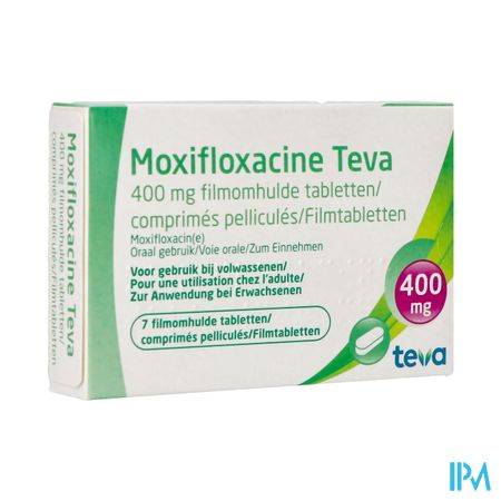 Moxifloxacine Teva 400mg Comp Pell 7