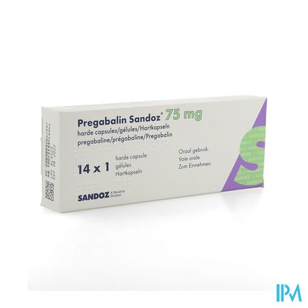 Pregabaline Sandoz 75mg Harde Caps 14