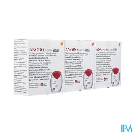 Anoro Ellipta 55/22mcg Pulv Inhal Multidose 90