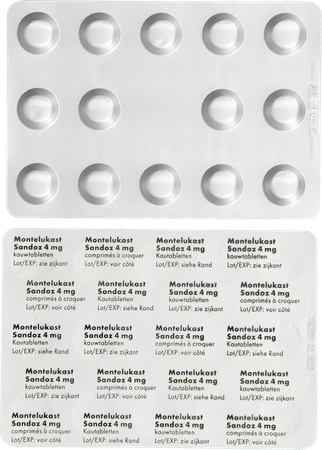 Montelukast Sandoz Comp A Croquer 28 X 4mg 3