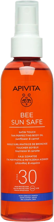 Apivita Satin Touch Tan Perf. Body Oil Spf30 200ml 1