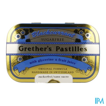 Blackcurrant Grethers Zonder Suiker Drag 60g 2