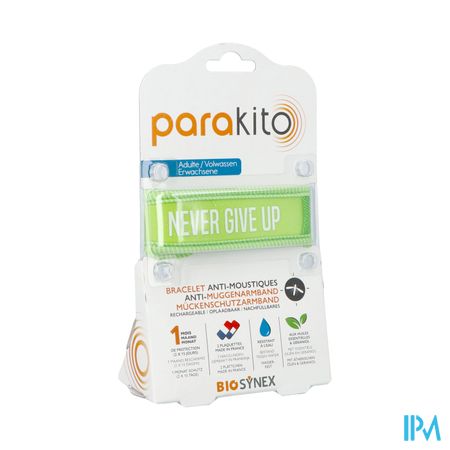 Para'kito Armband Volwassen Never Give Up Groen