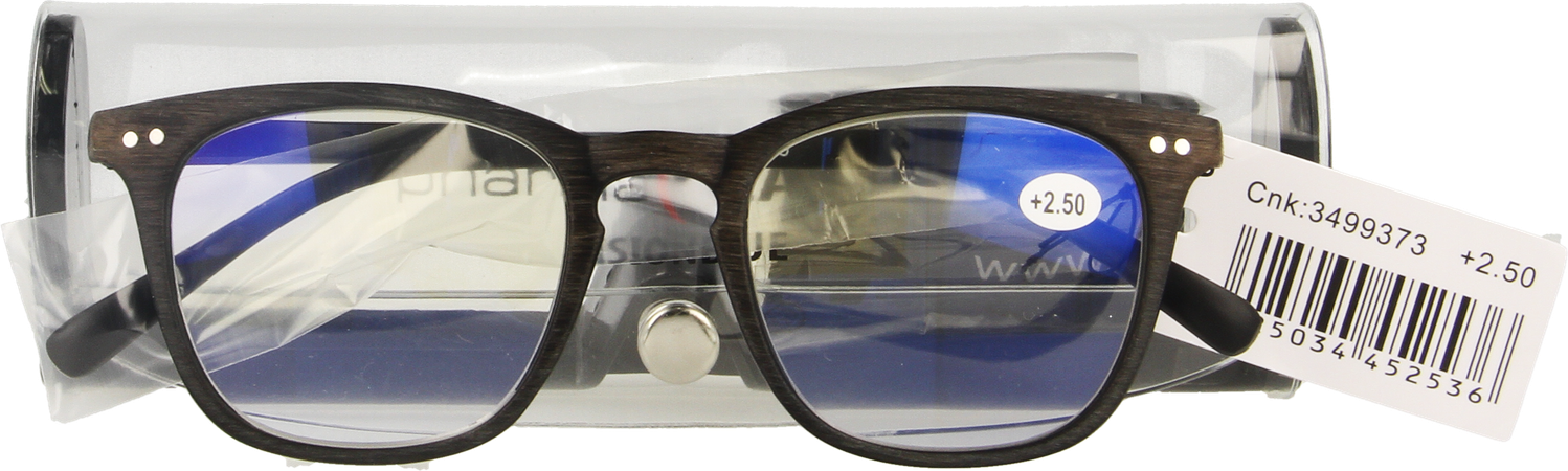 Pharmaglasses Visionblue Pc02 Lun.lect.+2.50 Brown 1