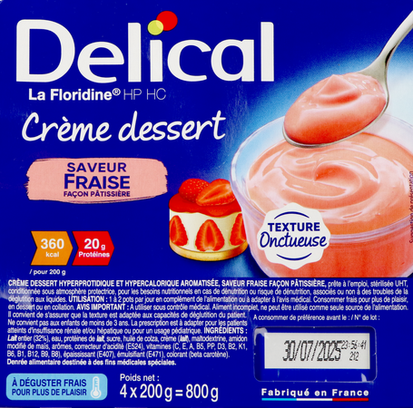 Delical Creme Dessert La Floridine Aarbei 4x200g 2