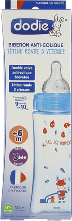 Dodie Zuigfles Initiatie+ Blauw Brandweerman 330ml 1