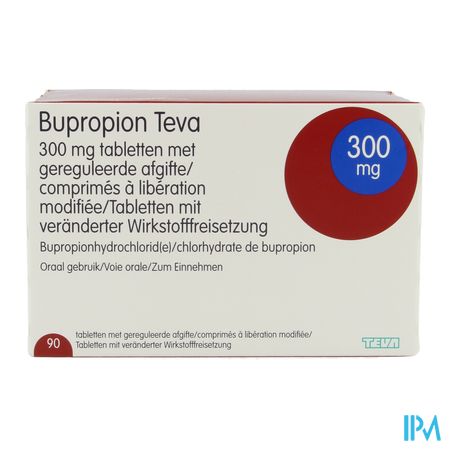 Bupropion Teva 300mg Geregul.afgifte Comp 90 1