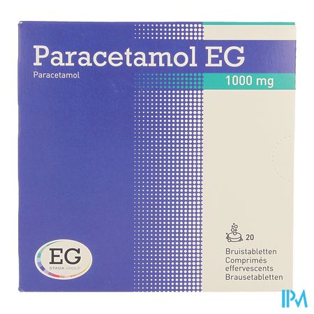 Paracetamol EG 1000 Mg         Comp Eff. 20X1000Mg 1