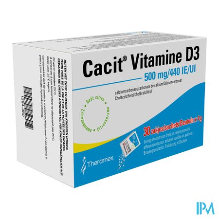 Cacit Vit. D3 500mg/440iu Gran Efferv. Sach 30