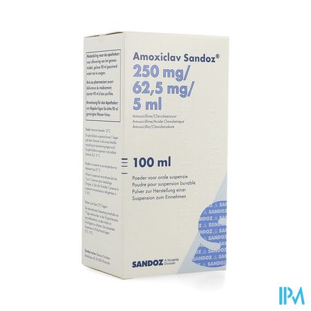 Amoxiclav Sandoz 250mg/5ml Pd Susp100ml