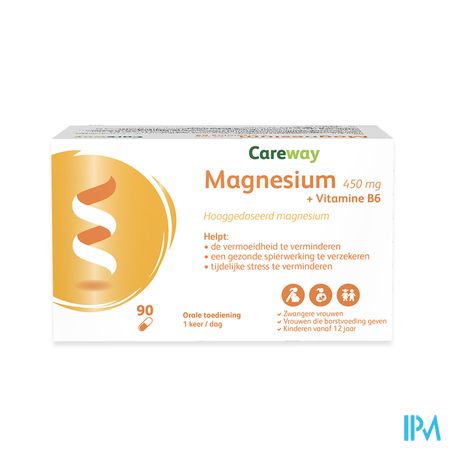 Careway Magnesium 450mg + Vitamine B6 Caps 90