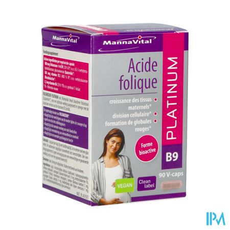 Mannavital Acide Folique Platinum V-caps 90