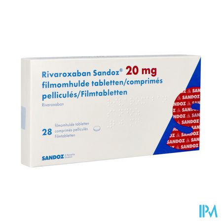 Rivaroxaban Sandoz 20mg Filmomh Tabl 28