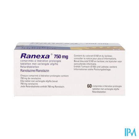 Ranexa 750mg Verlengde Afgifte Tabl 60 1
