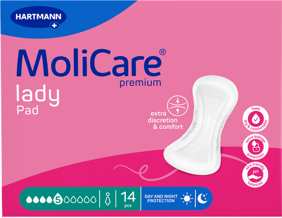 Molicare Premium Lady Pad 5 Drops 43x16cm 14 Nf 1