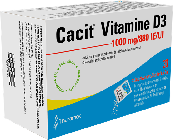 Cacit Vit. D3 1000mg/880ie Bruisgranul. Zakje 30