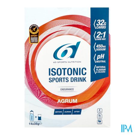 6d Isotonic Sports Drink Agrum Pdr Zakje 14x35g 1