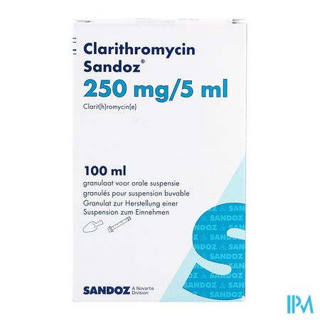 Clarithromycin Sandoz Gran Susp Or 100ml 250mg/5ml 3