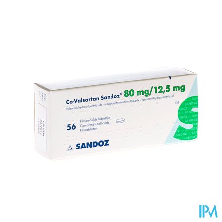 Co Valsartan Sandoz 80mg/12,5mg Filmomh Tabl 56