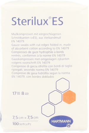 Sterilux Es 7,5x7,5cm 8pl.nst.100 P/s 2