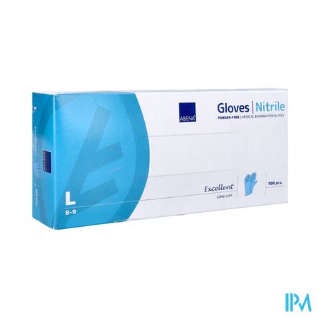 Abena Excellent Handschoen Nitrile l Blauw