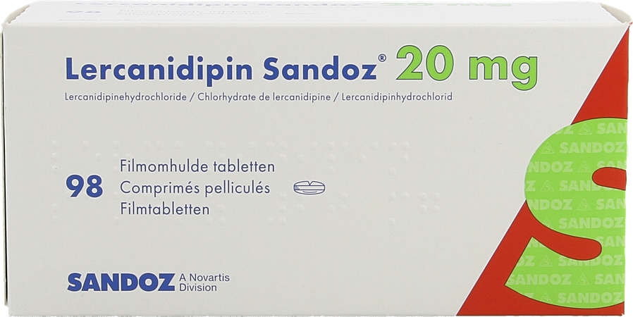 Lercanidipin Sandoz 20mg Comp 98 X 20mg 2
