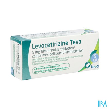 Levocetirizine Teva 5mg Comp Pell 40 X 5mg