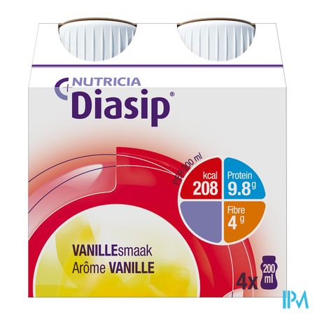 Diasip Vanille Fles 4x200ml 2