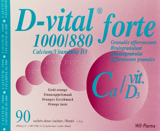 D-vital Forte Sinaas 1000mg/880ie Zakjes 90 3