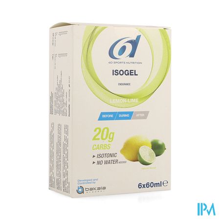 6d Sixd Isogel Lemon Lime 6x60ml